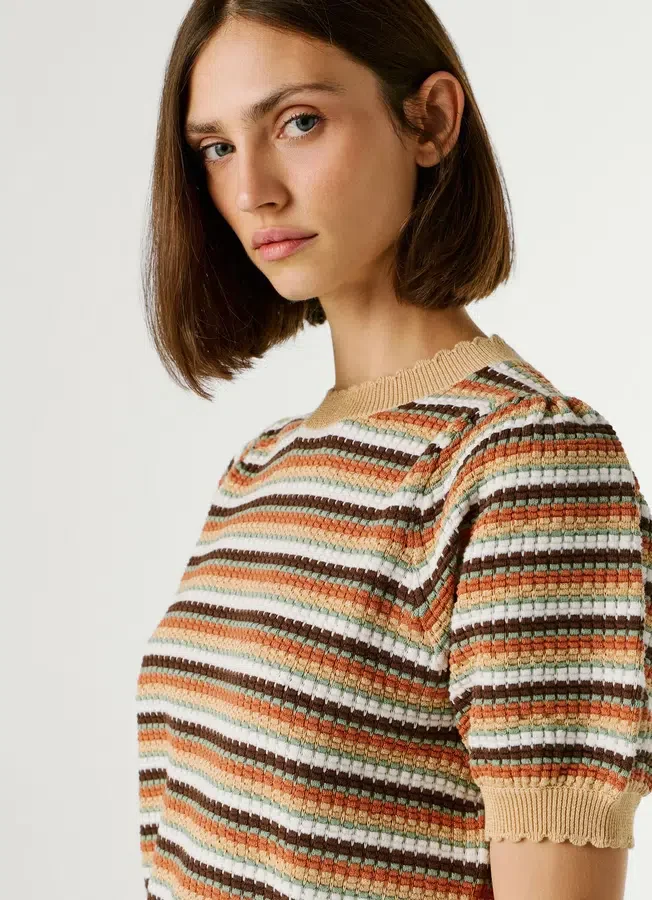 Knit Top with Stripes Knit Top with Stripes