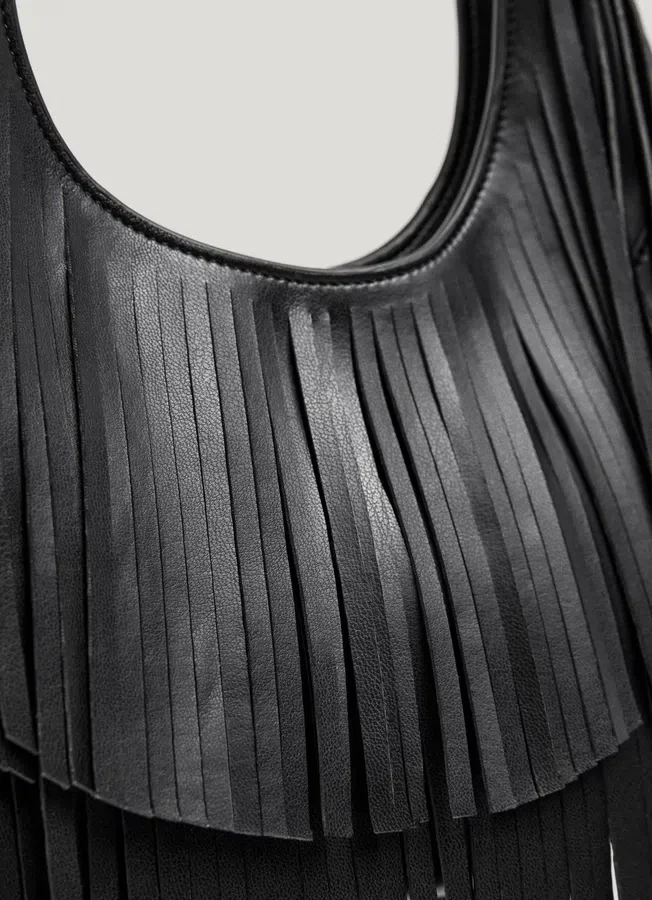 Leather Effect Crescent-Shaped Handbag Leather Effect Crescent-Shaped Handbag