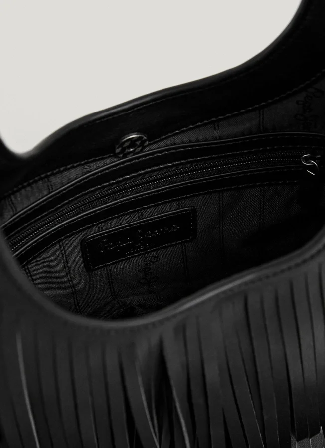 Leather Effect Crescent-Shaped Handbag Leather Effect Crescent-Shaped Handbag