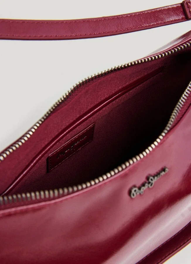 Leather Effect Crescent-Shaped Handbag Leather Effect Crescent-Shaped Handbag