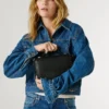 Leather Effect Shoulder Bag with Flap