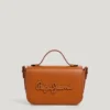 Leather Effect Shoulder Bag with Flap