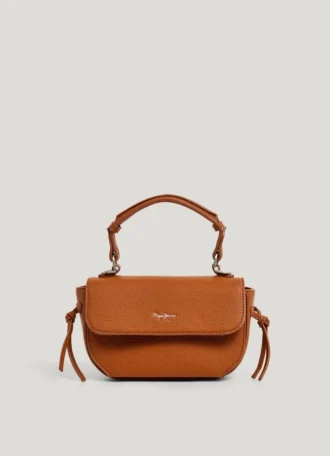 Leather Effect Shoulder Bag with Flap