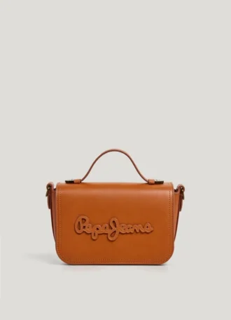 Leather Effect Shoulder Bag with Flap