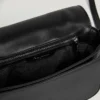 Leather Effect Shoulder Bag with Flap