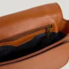 Leather Effect Shoulder Bag with Flap