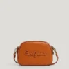 Leather Effect Shoulder Bag with Logo