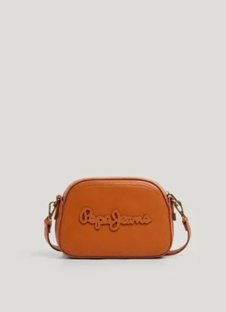 Leather Effect Shoulder Bag with Logo