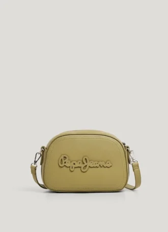 Leather Effect Shoulder Bag with Logo