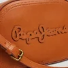 Leather Effect Shoulder Bag with Logo