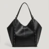 Leather Effect Tote Bag with Studs Leather Effect Tote Bag with Studs