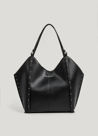Leather Effect Tote Bag with Studs
