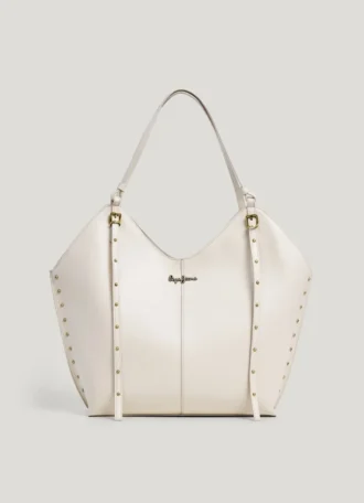 Leather Effect Tote Bag with Studs