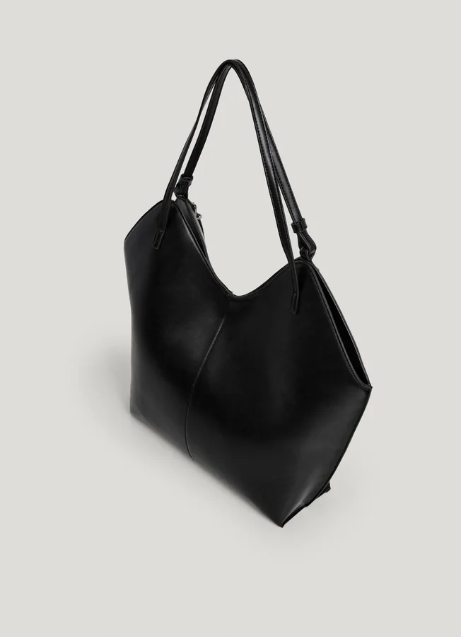 Leather Effect Tote Bag with Studs Leather Effect Tote Bag with Studs