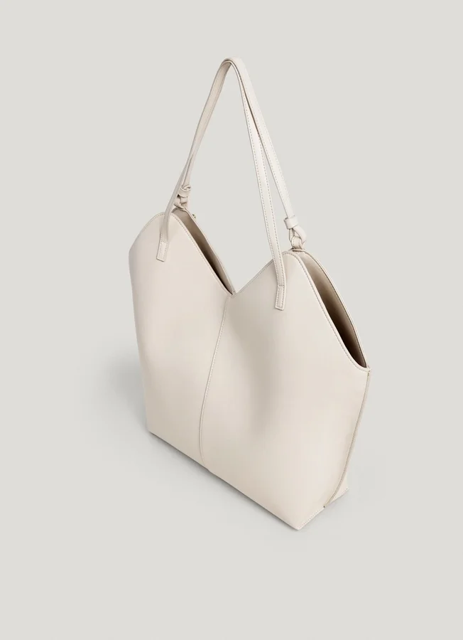 Leather Effect Tote Bag with Studs Leather Effect Tote Bag with Studs