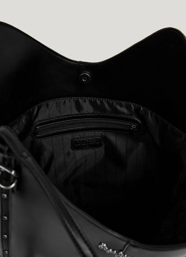 Leather Effect Tote Bag with Studs Leather Effect Tote Bag with Studs