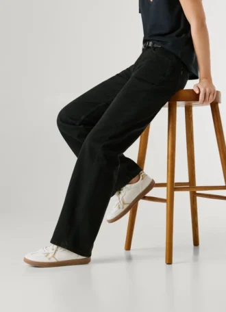 Leather Trainers with Animal Print Details – Ball