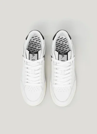 Leather Trainers with Cupsole Sole