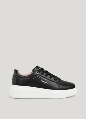 Leather Trainers with Studs