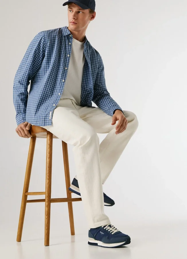 Leather Trainers with Suede Details Leather Trainers with Suede Details