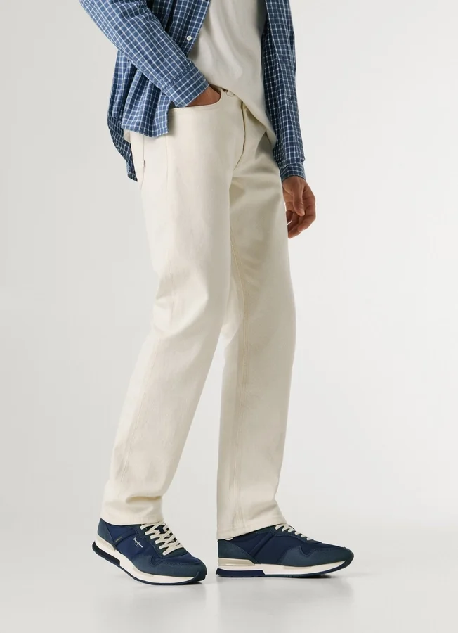 Leather Trainers with Suede Details Leather Trainers with Suede Details