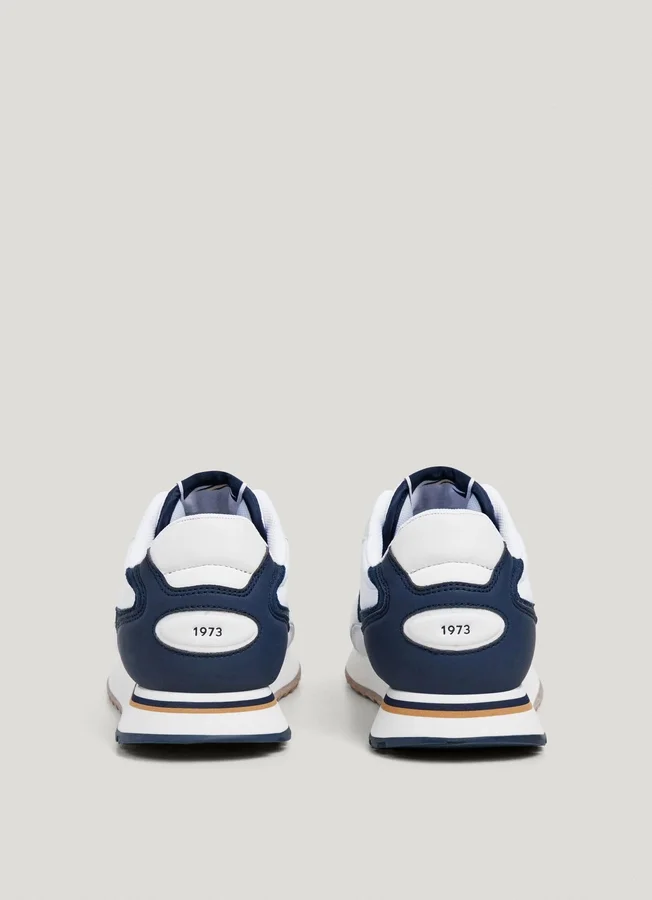 Leather Trainers with Suede Details Leather Trainers with Suede Details