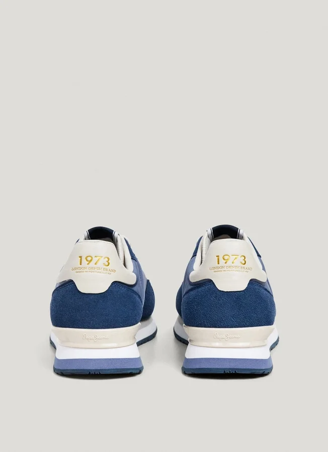 Leather Trainers with Suede Details Leather Trainers with Suede Details