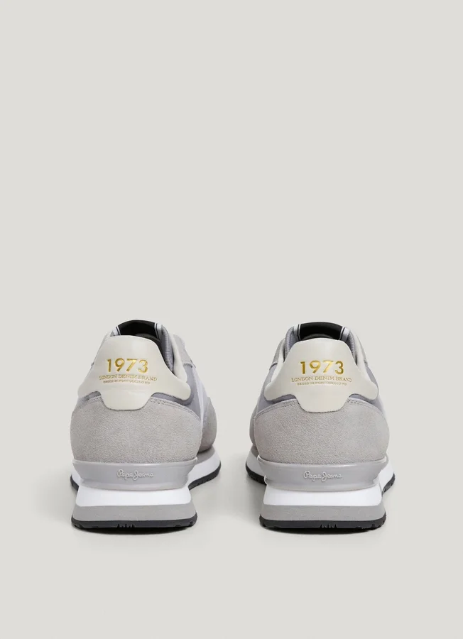 Leather Trainers with Suede Details Leather Trainers with Suede Details