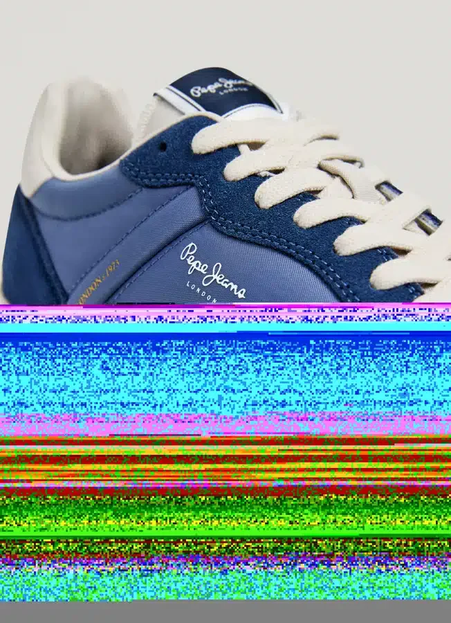 Leather Trainers with Suede Details Leather Trainers with Suede Details