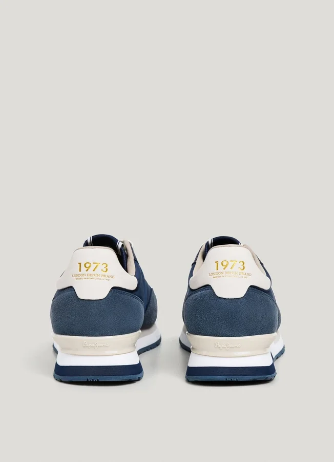 Leather Trainers with Suede Details Leather Trainers with Suede Details