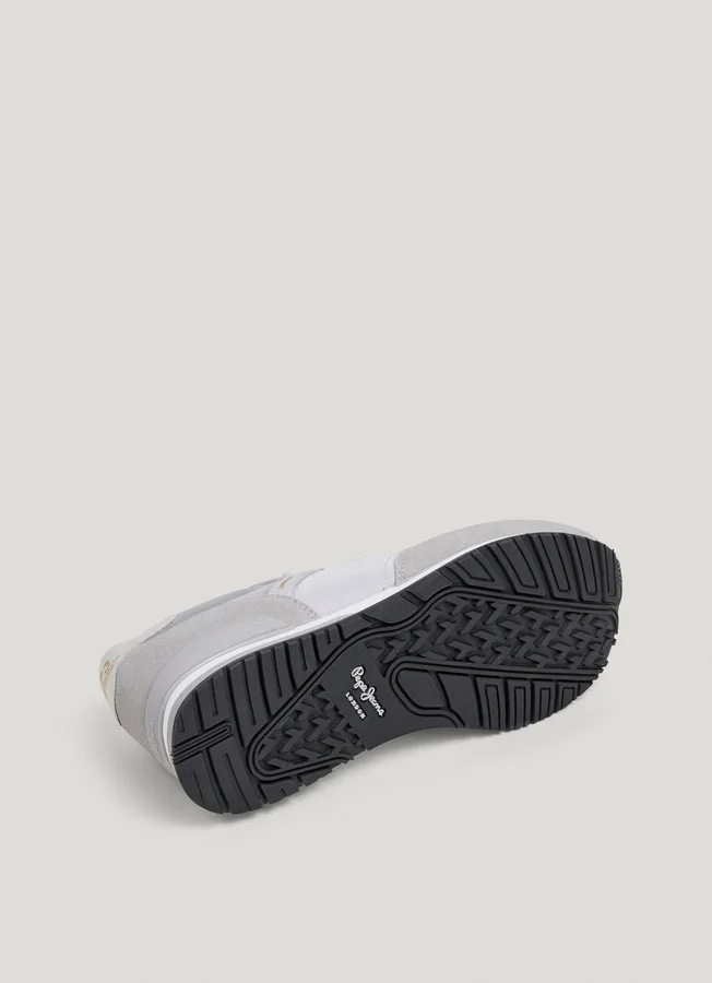 Leather Trainers with Suede Details Leather Trainers with Suede Details