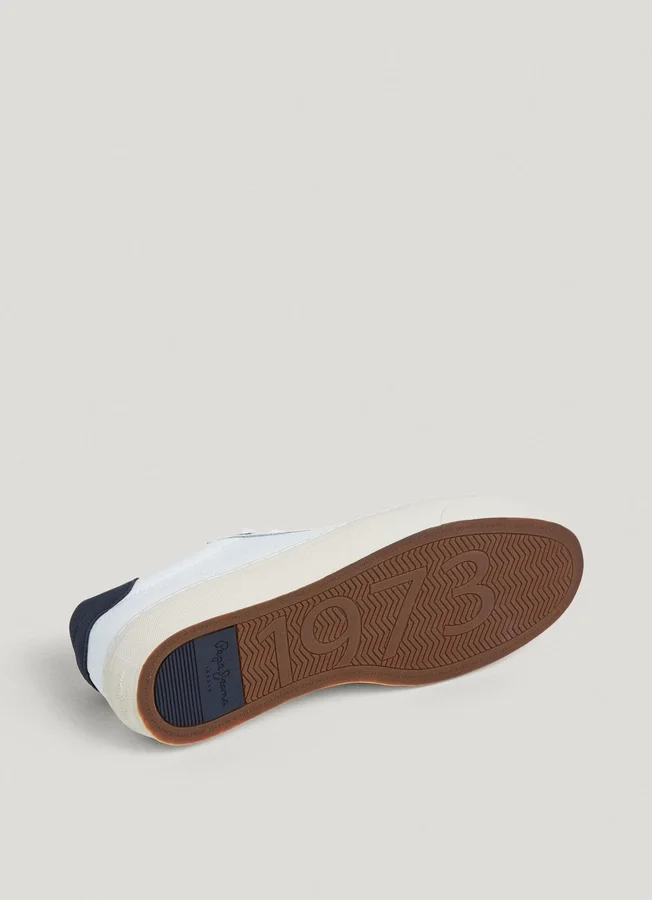 Leather Trainers with Suede Details Leather Trainers with Suede Details