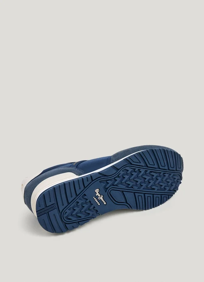 Leather Trainers with Suede Details Leather Trainers with Suede Details