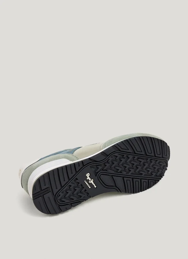 Leather Trainers with Suede Details Leather Trainers with Suede Details