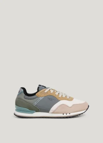 Leather Trainers with Suede Details – London