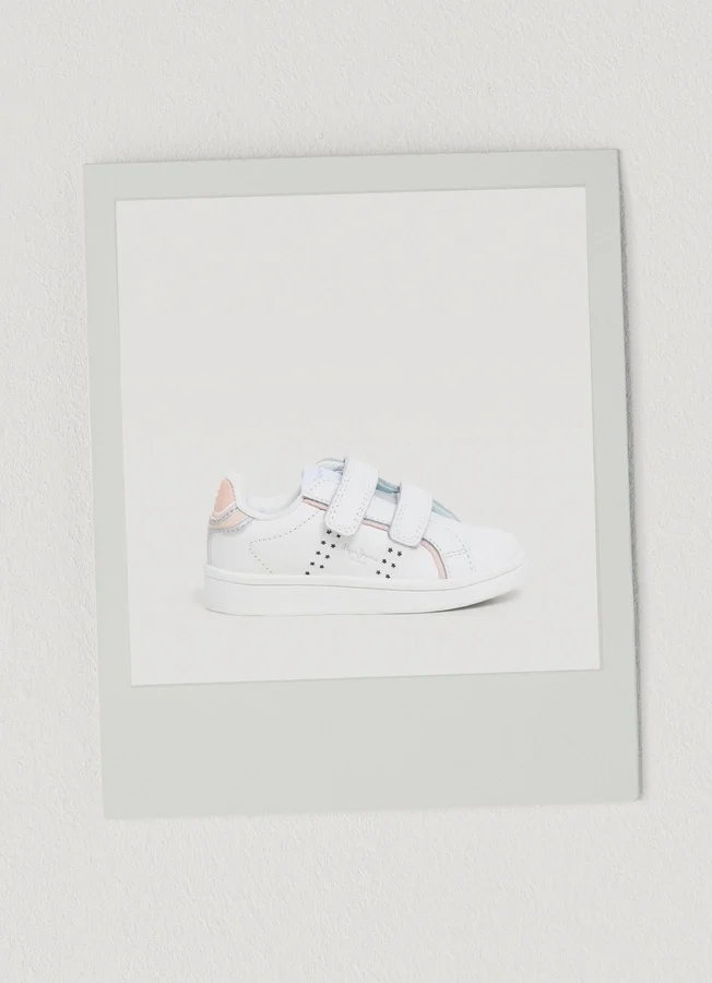 Leather Trainers with Velcro Closure Leather Trainers with Velcro Closure