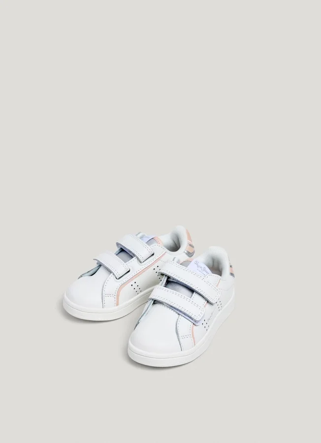 Leather Trainers with Velcro Closure Leather Trainers with Velcro Closure