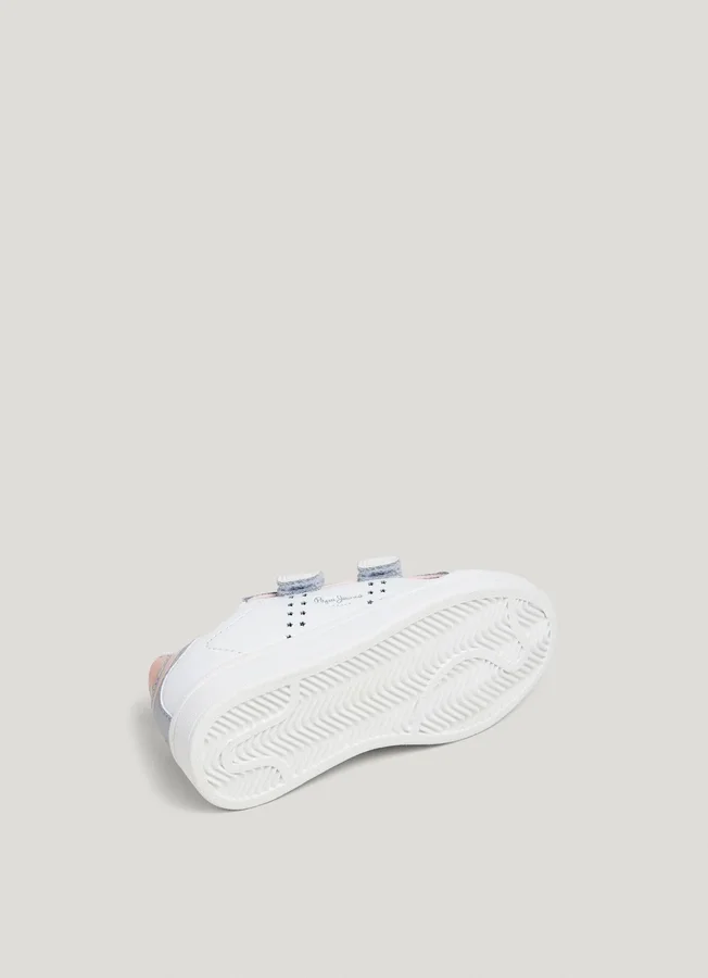 Leather Trainers with Velcro Closure Leather Trainers with Velcro Closure