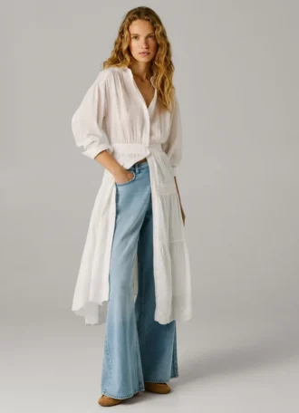 Long Shirt Collar Maxi Dress