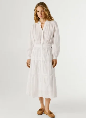 Long Shirt Collar Maxi Dress