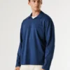 Long Sleeve Polo with Embroidered Logo
