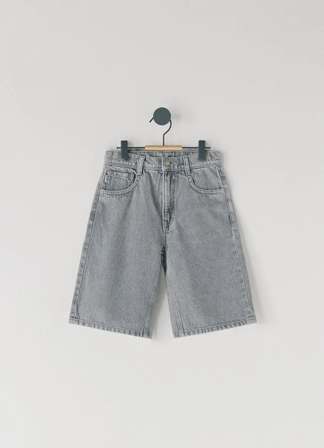 Loose Fit Denim Bermuda Shorts Loose Fit Denim Bermuda Shorts
