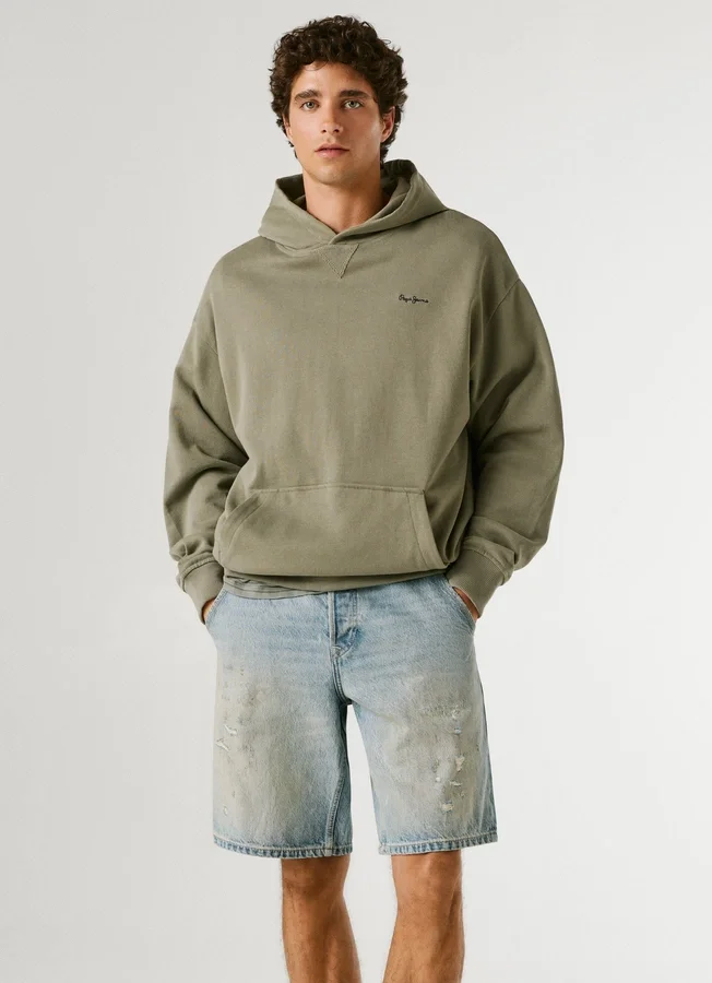 Loose Fit Denim Bermuda Shorts Loose Fit Denim Bermuda Shorts