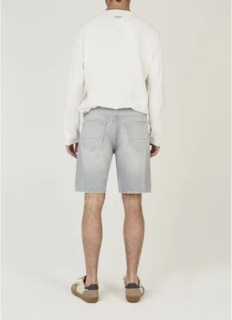 Loose Fit Denim Bermuda Shorts