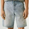 Loose Fit Denim Bermuda Shorts Loose Fit Denim Bermuda Shorts