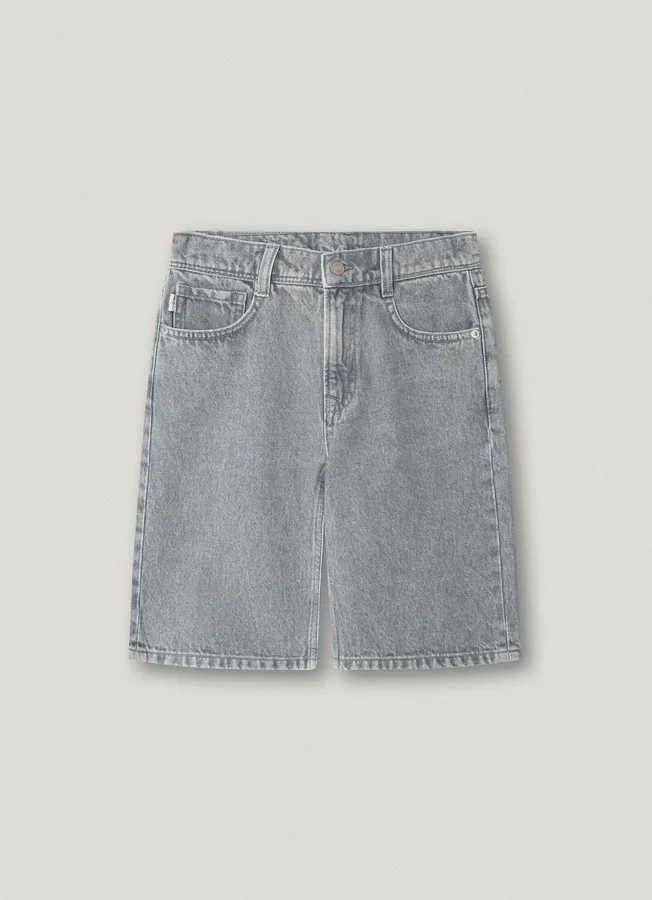 Loose Fit Denim Bermuda Shorts Loose Fit Denim Bermuda Shorts