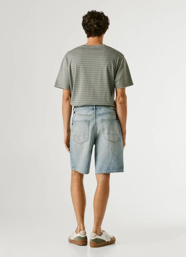 Loose Fit Denim Bermuda Shorts Loose Fit Denim Bermuda Shorts