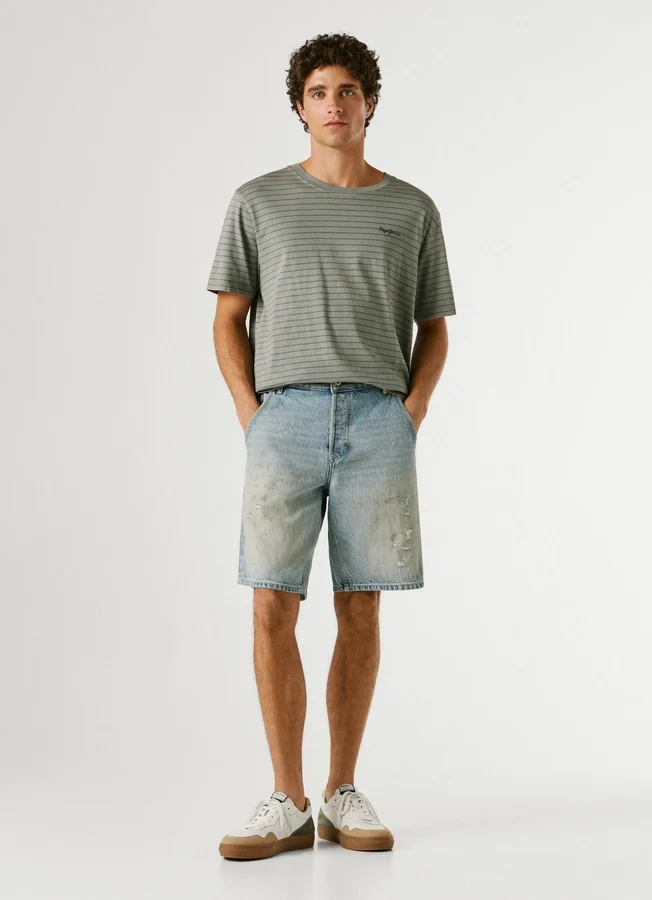 Loose Fit Denim Bermuda Shorts Loose Fit Denim Bermuda Shorts