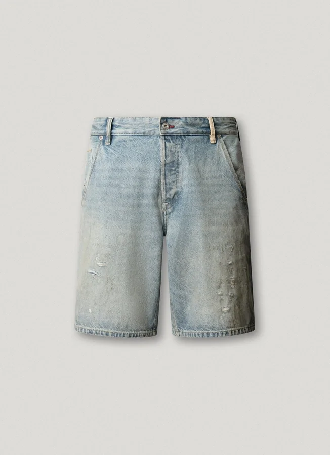 Loose Fit Denim Bermuda Shorts Loose Fit Denim Bermuda Shorts