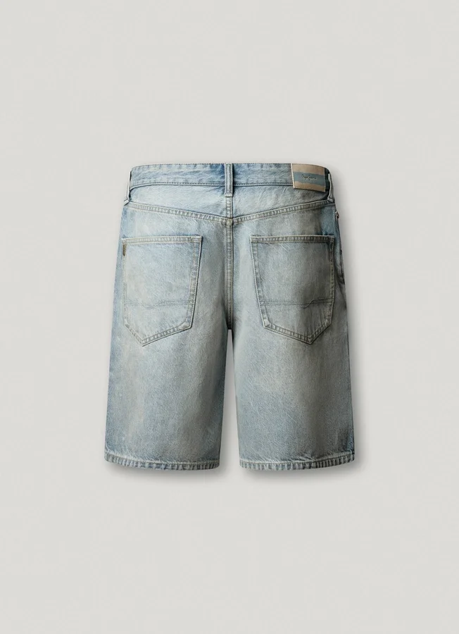 Loose Fit Denim Bermuda Shorts Loose Fit Denim Bermuda Shorts